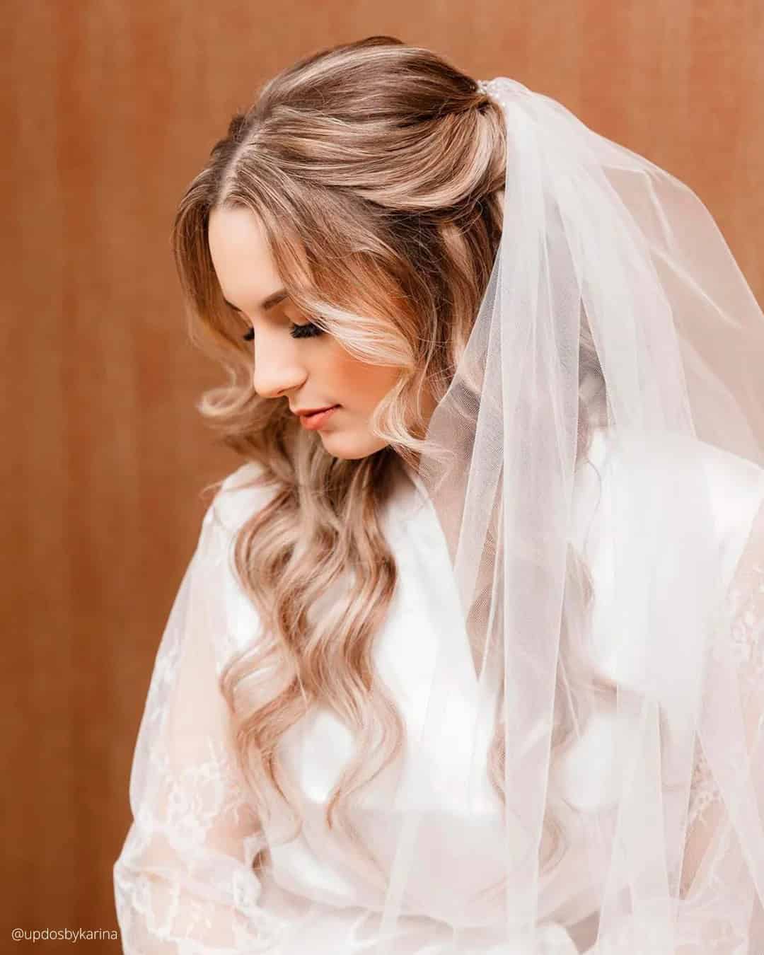 Wedding Hairstyles With Veil Front View Ideas