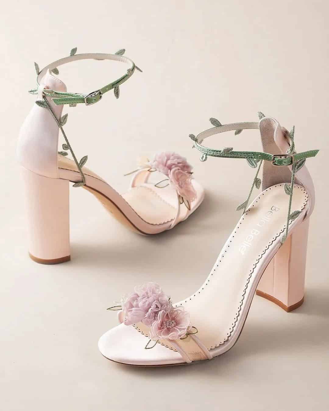 Floral Motifs Bridal Shoes