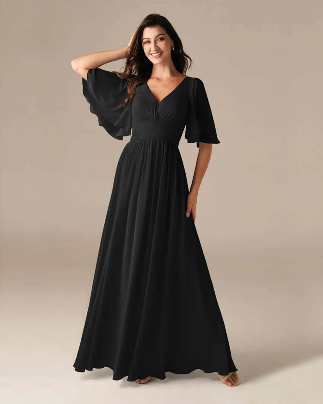 Long Black Bridesmaid Dresses