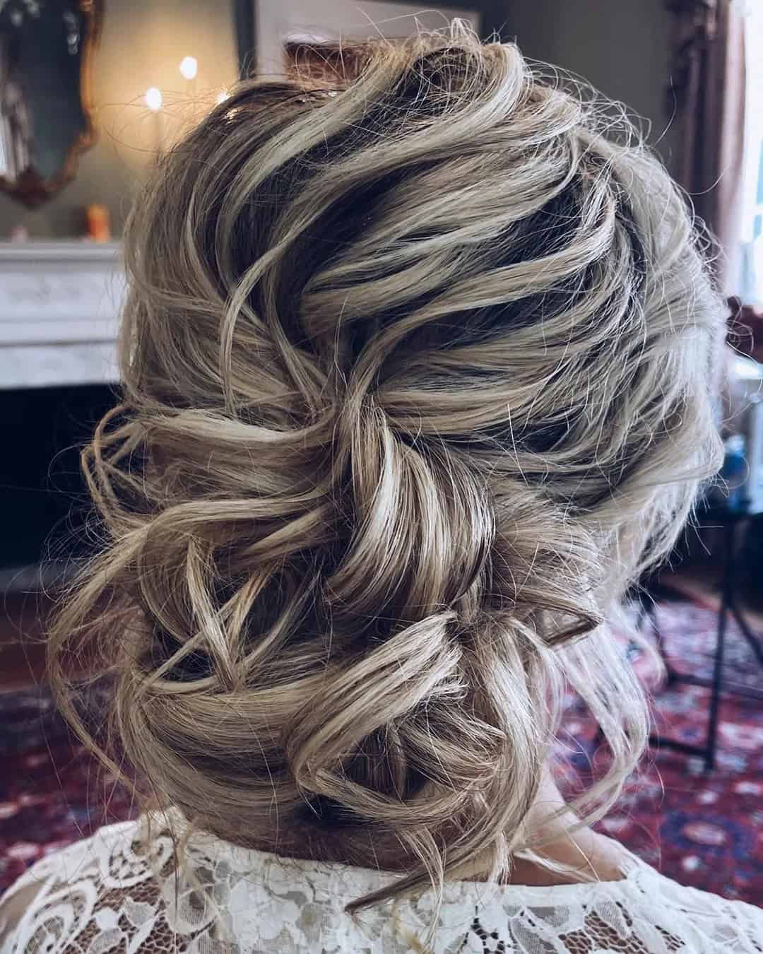 Messy Updos For Bohemian Brides