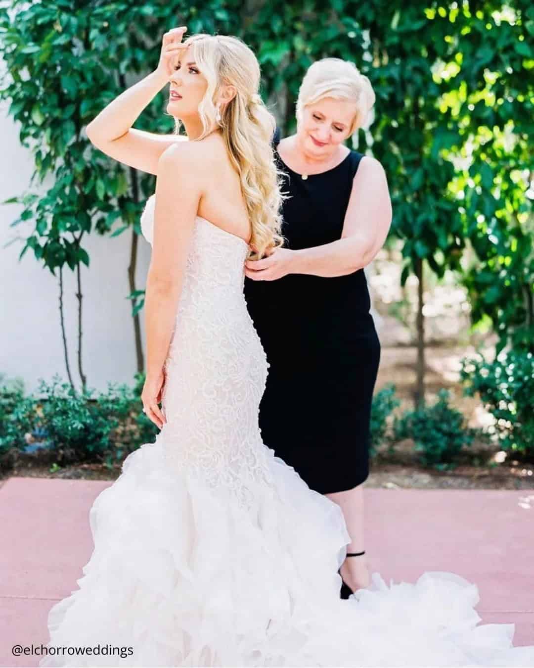 Bride with parents, individually and together