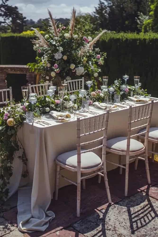 Decorations With Flowers In A Park