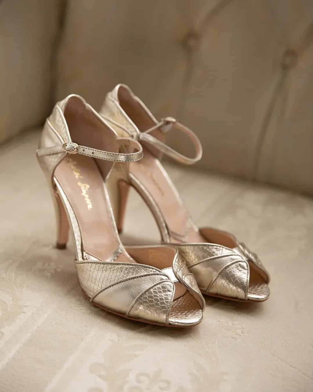 Vintage Gold Shoes Wedding