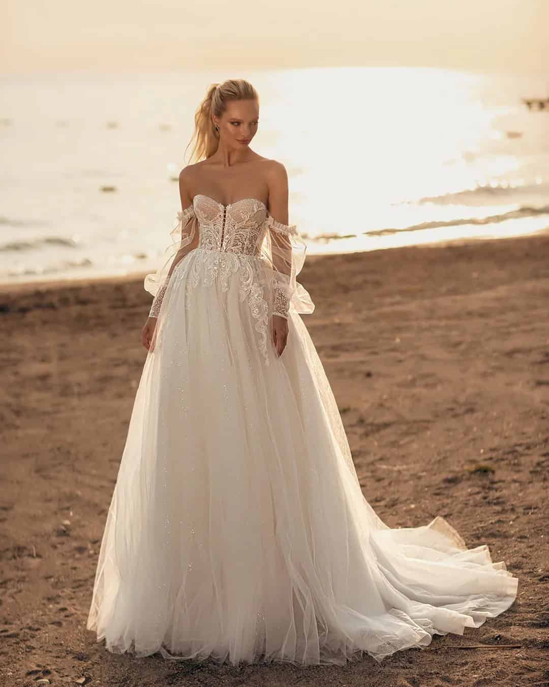 Sweetheart Strapless Neckline Gowns