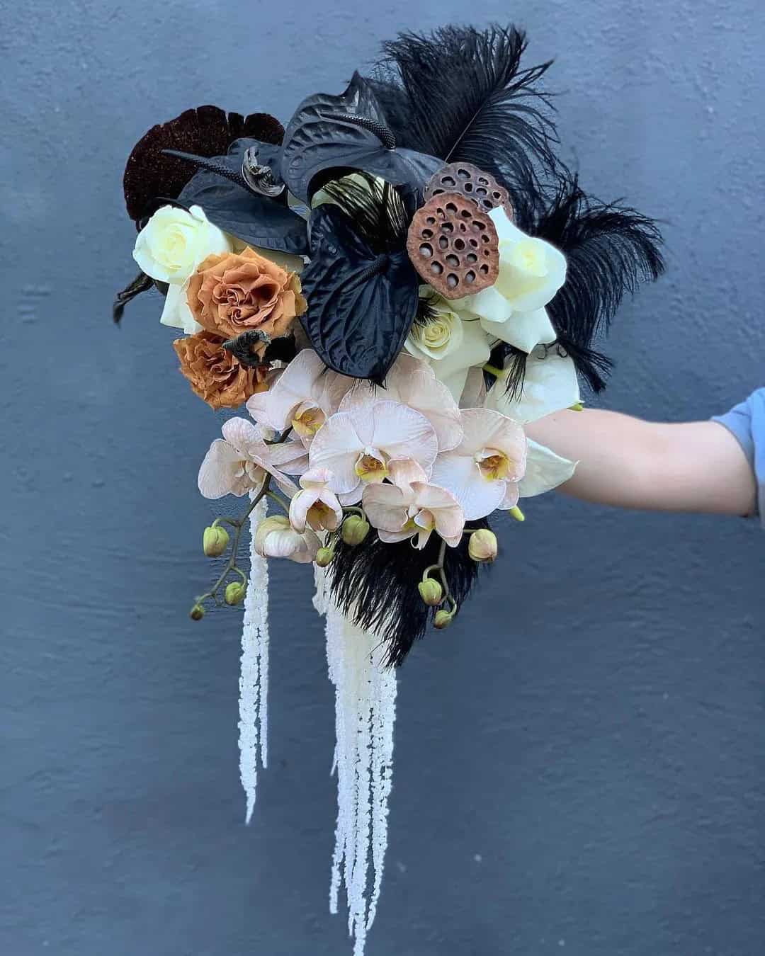 Unique Cascading Wedding Bouquets