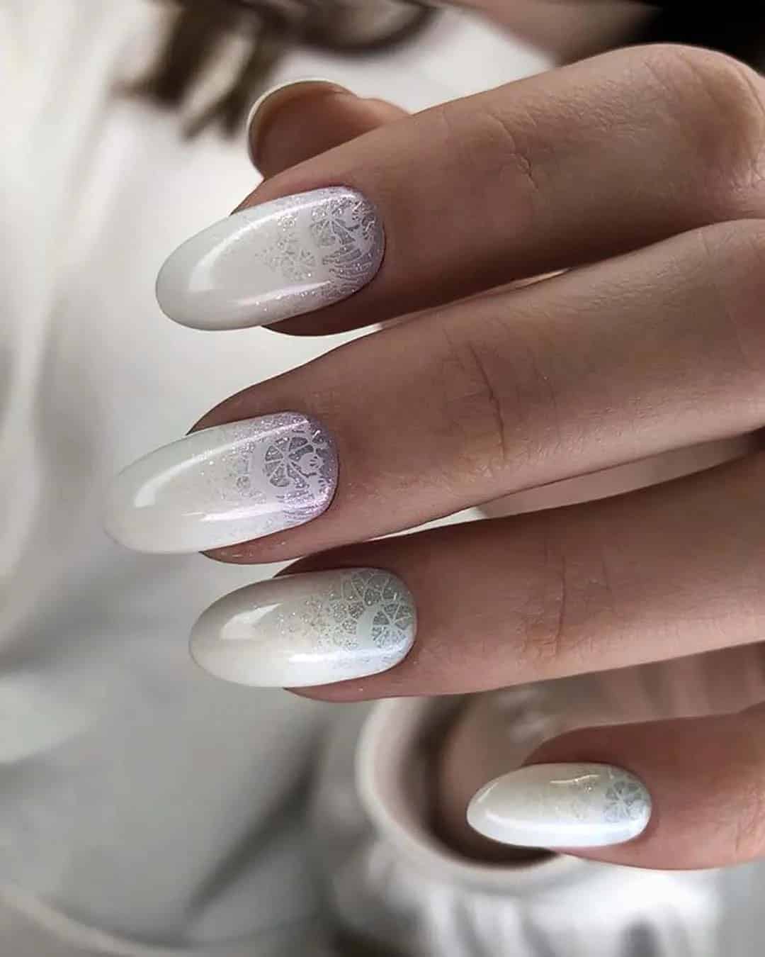 White Ombre Nail Designs