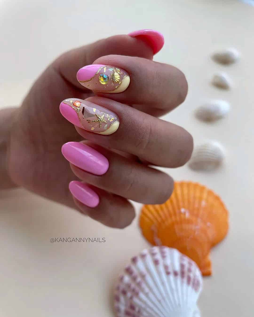 Hot Pink Wedding Nail Inspirations