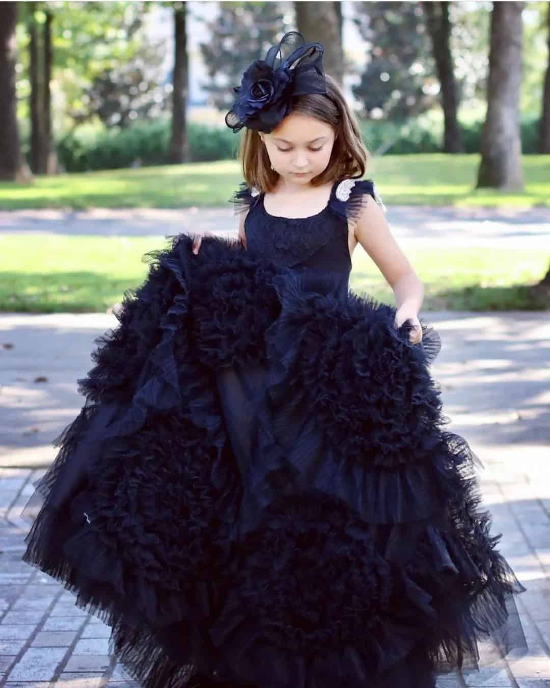 Black Flower Girl Dresses