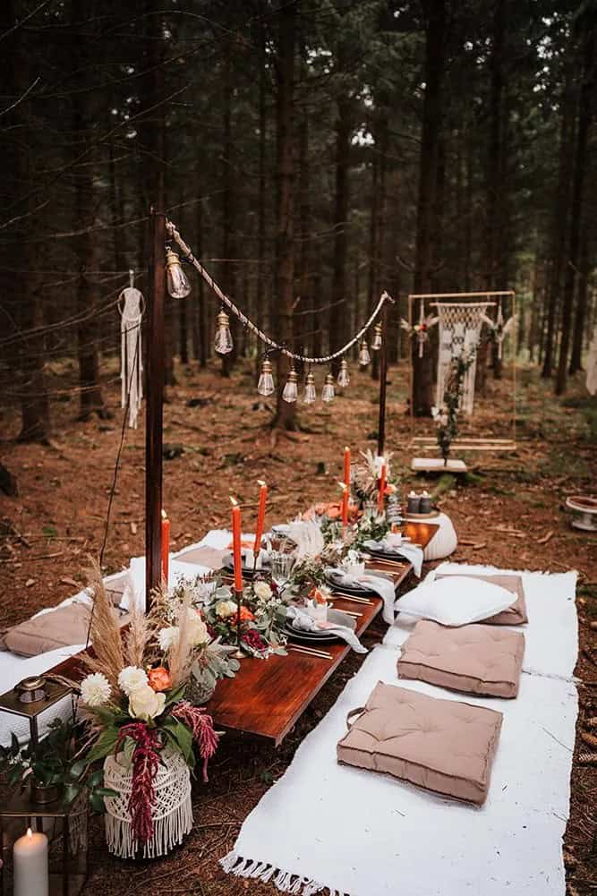 Wedding Reception In Forest