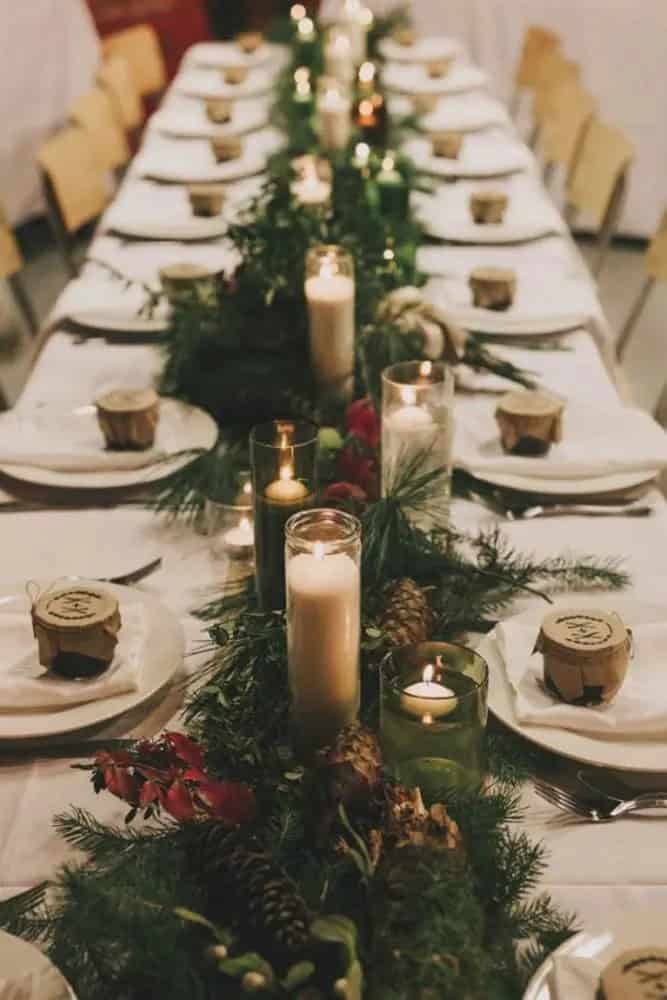 Christmas Wedding Decorations With Pines