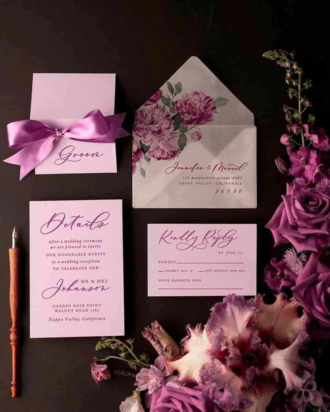 Lilac Wedding Invitations