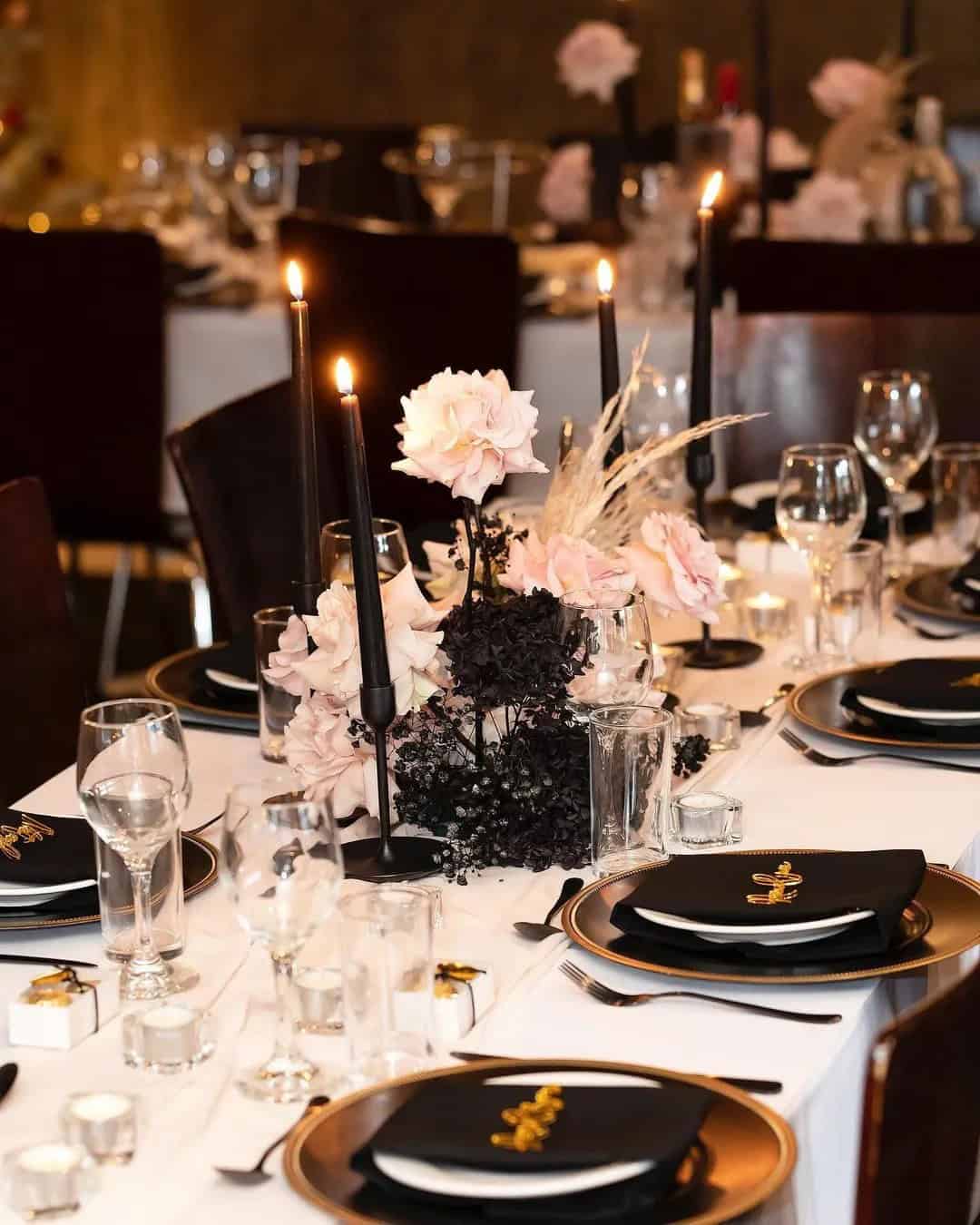 Black And White Flower Centerpieces