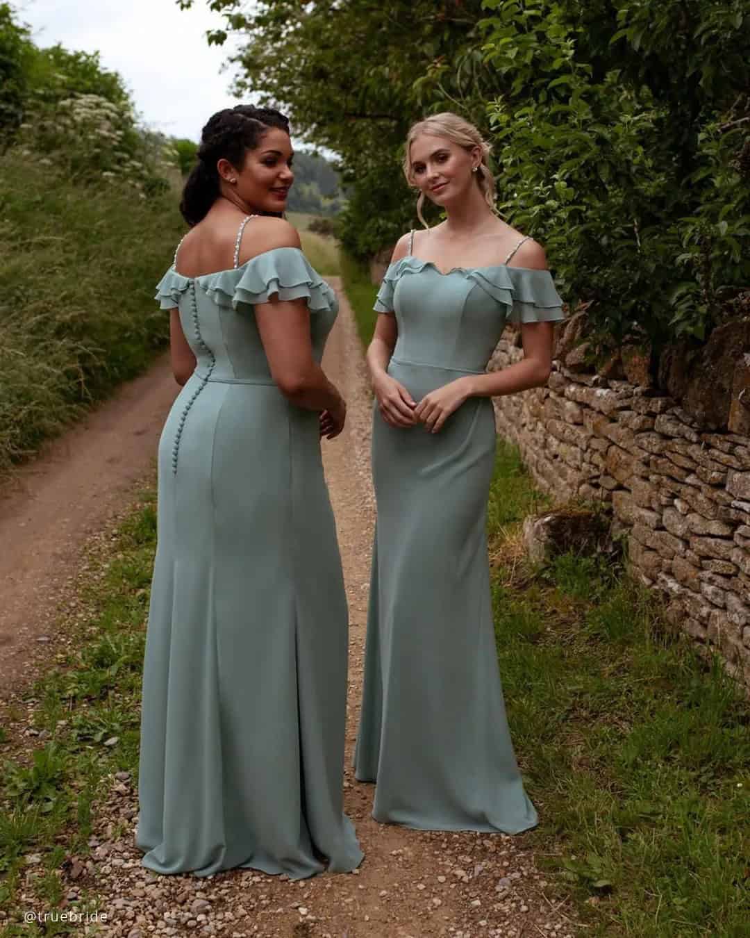 Hunter Dark Sage Green Bridesmaid Dresses