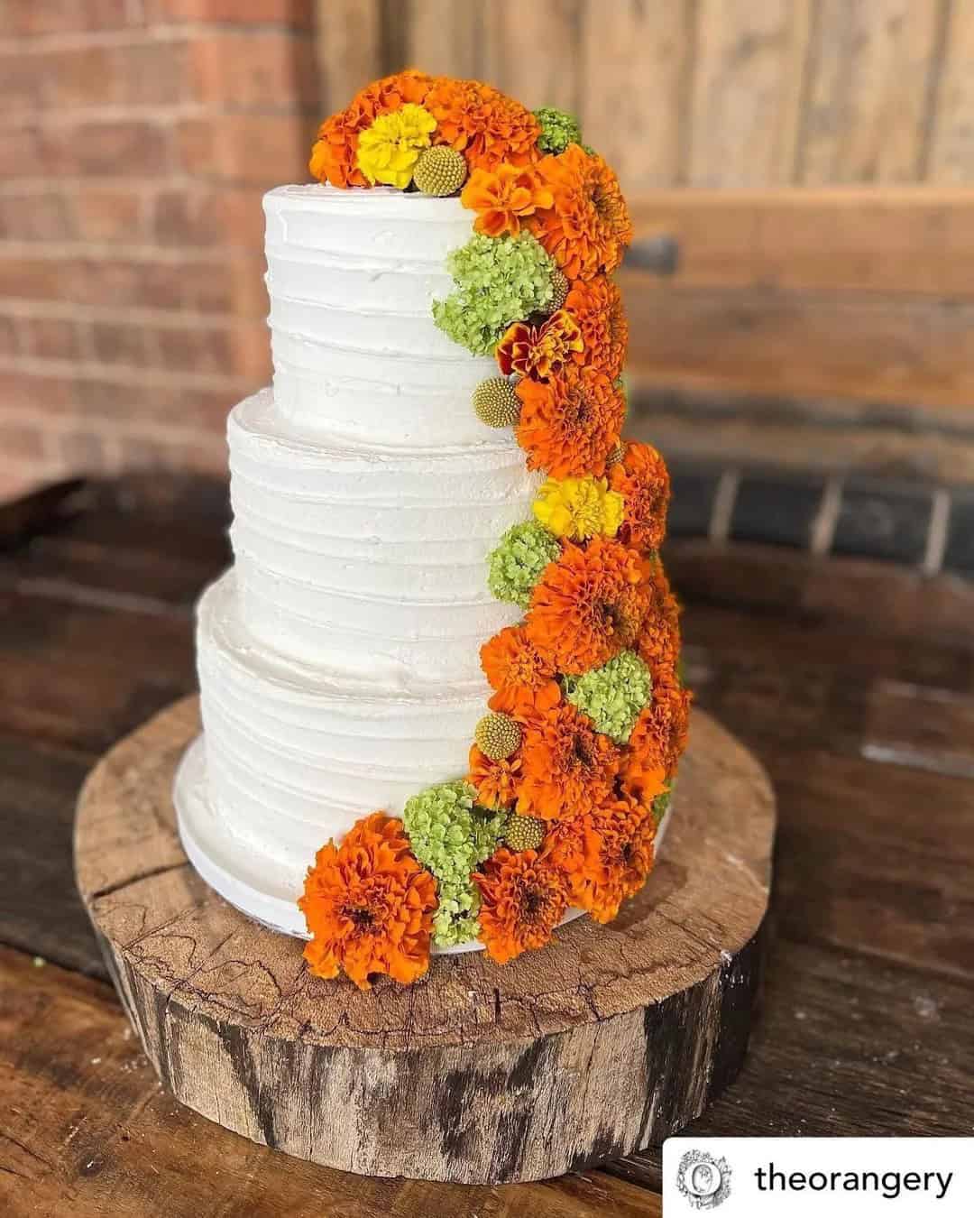 Rust Cakes With Flowers