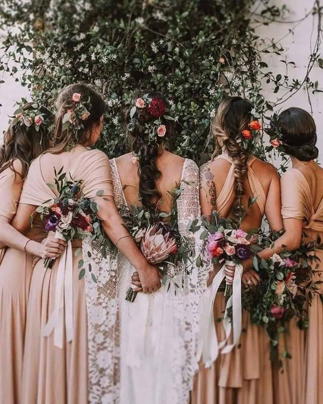 Mismatched Bridesmaid Bouquets