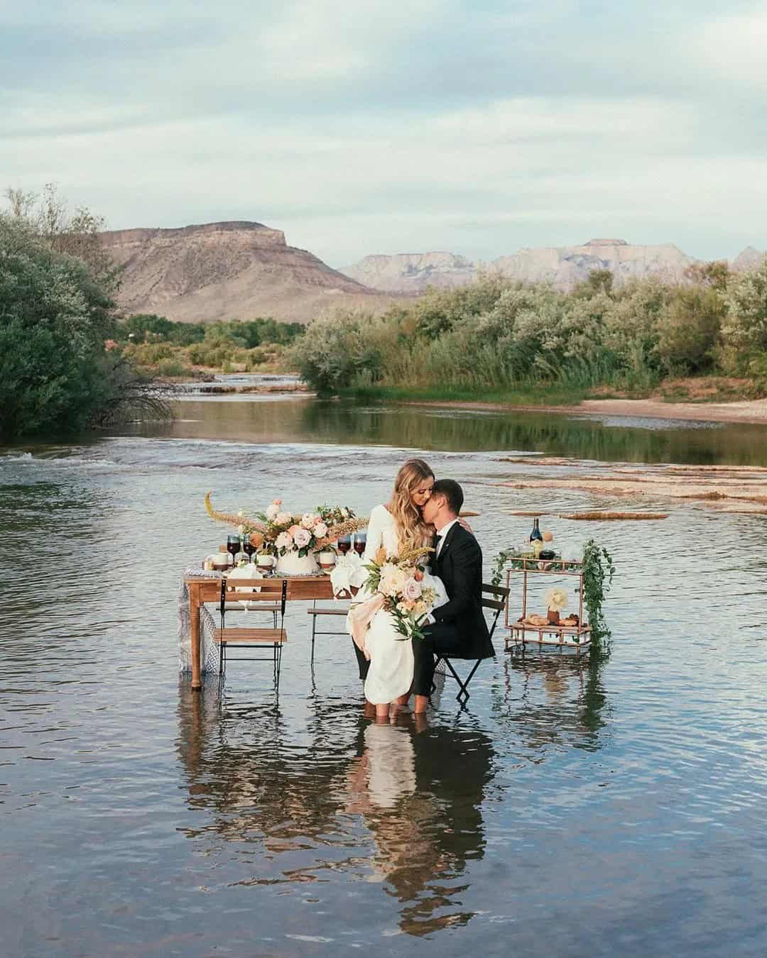 Wedding Outdoor Photos near a Lake