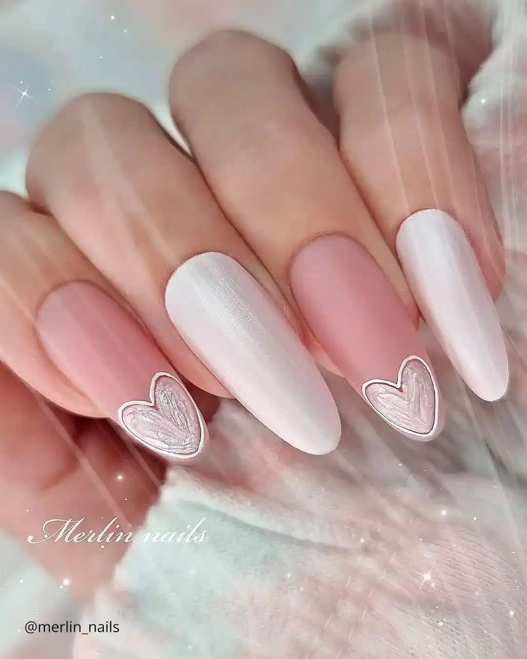 Cute Heart-Shaped Nail Designs