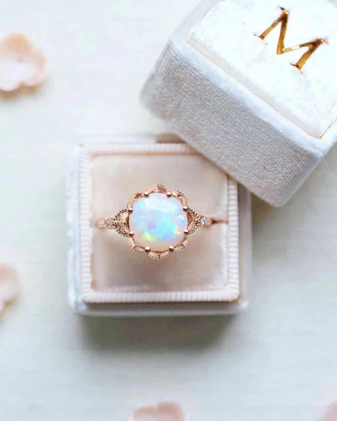 Romantic Rose Gold Engagement Rings