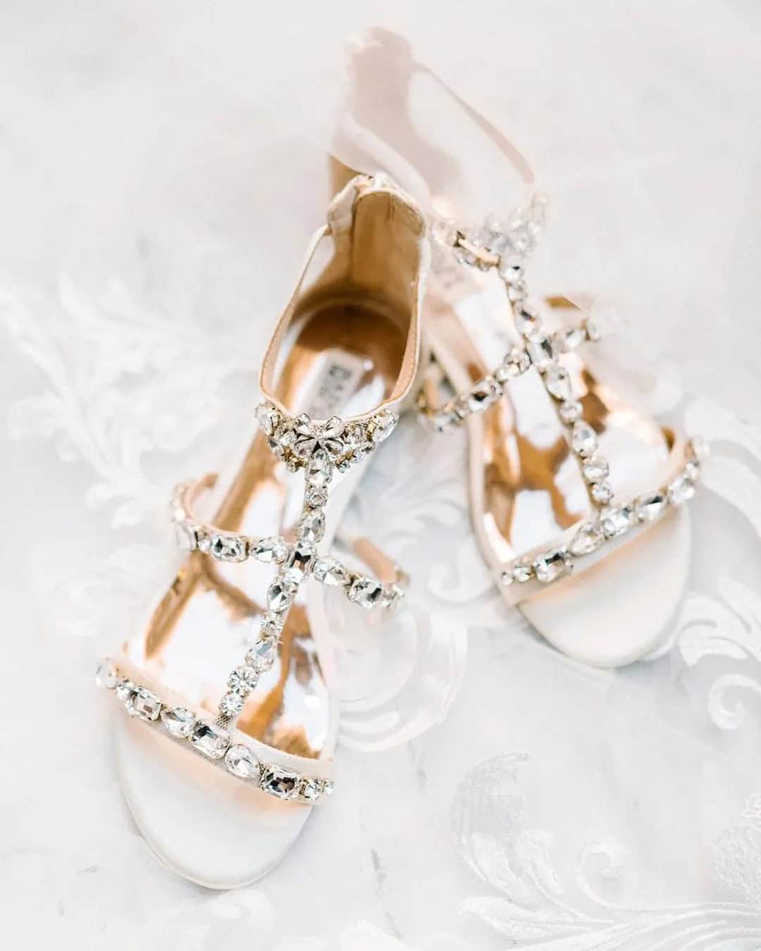 Sparkly Flat Sandals For Wedding