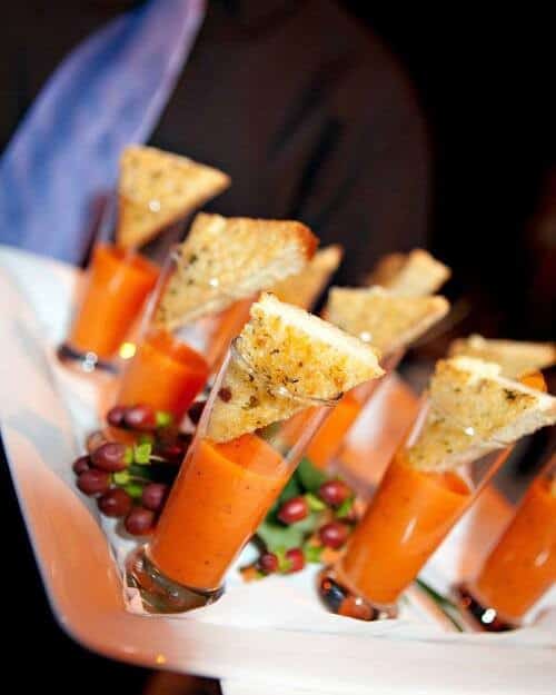 Tomato Soup Shooters with Grilled Cheese