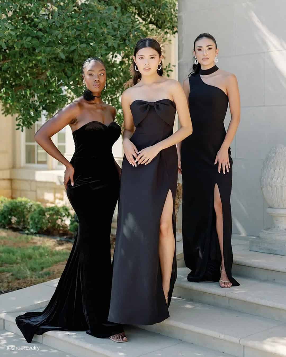 Chiffon Black Bridesmaid Dresses