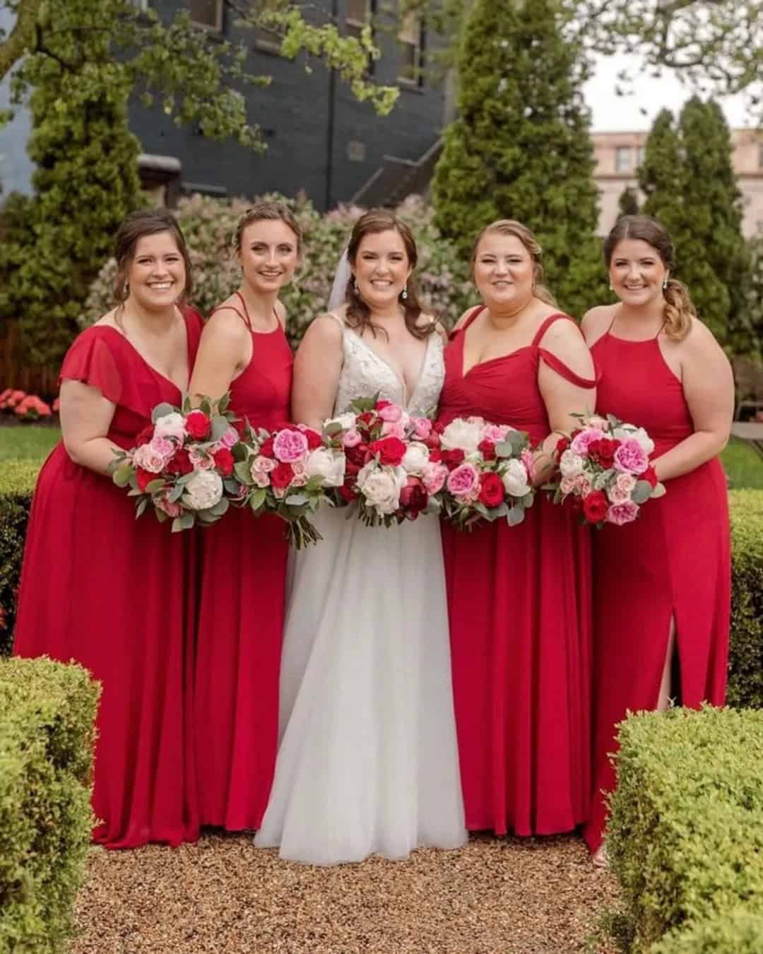 Bridesmaid Dresses In Red