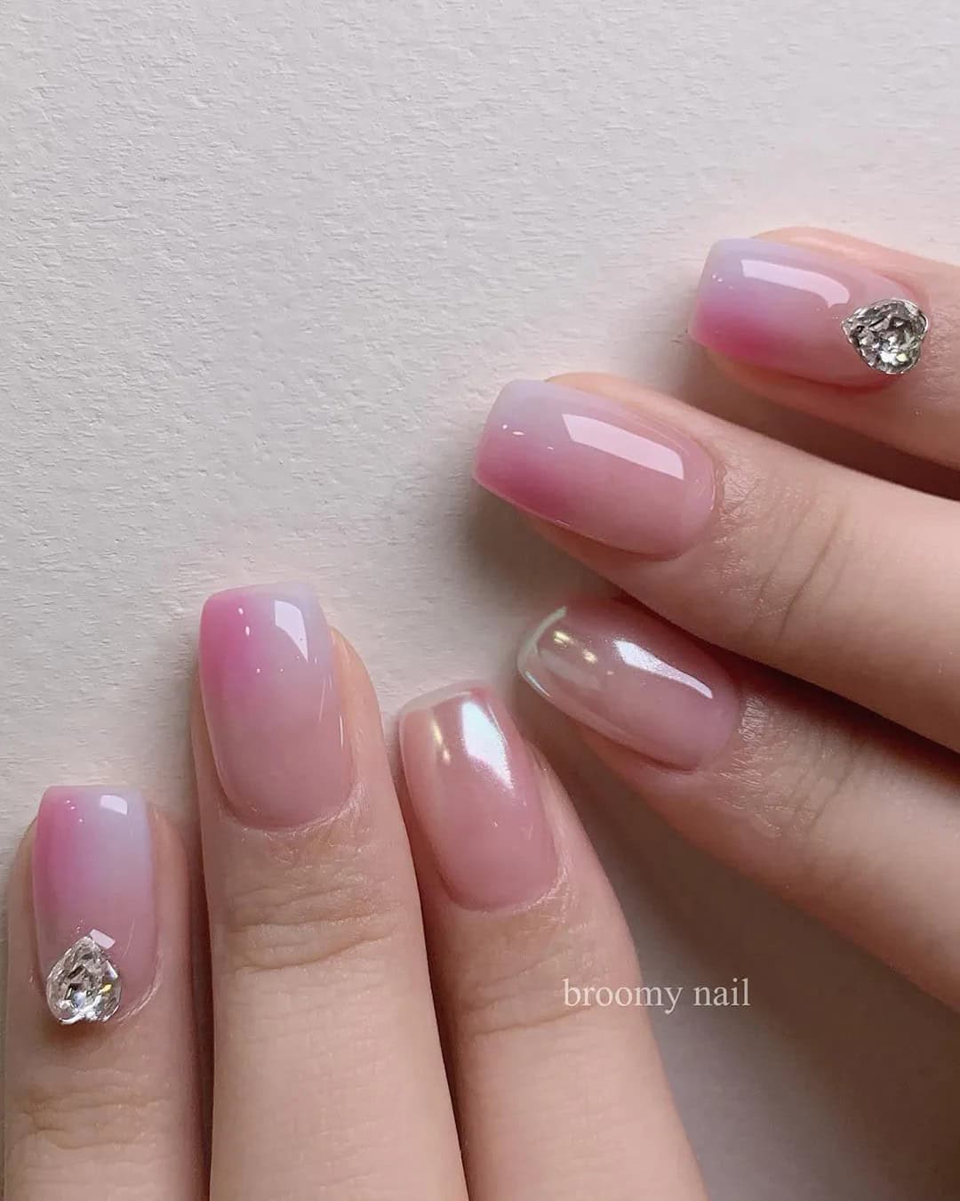 Rhinestone Wedding Nails