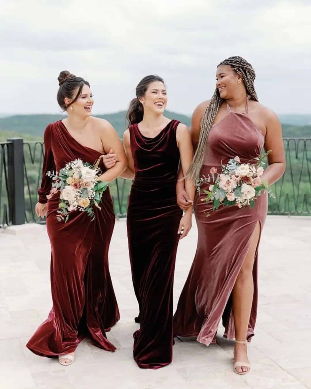 Velvet Dresses for Bridesmaids