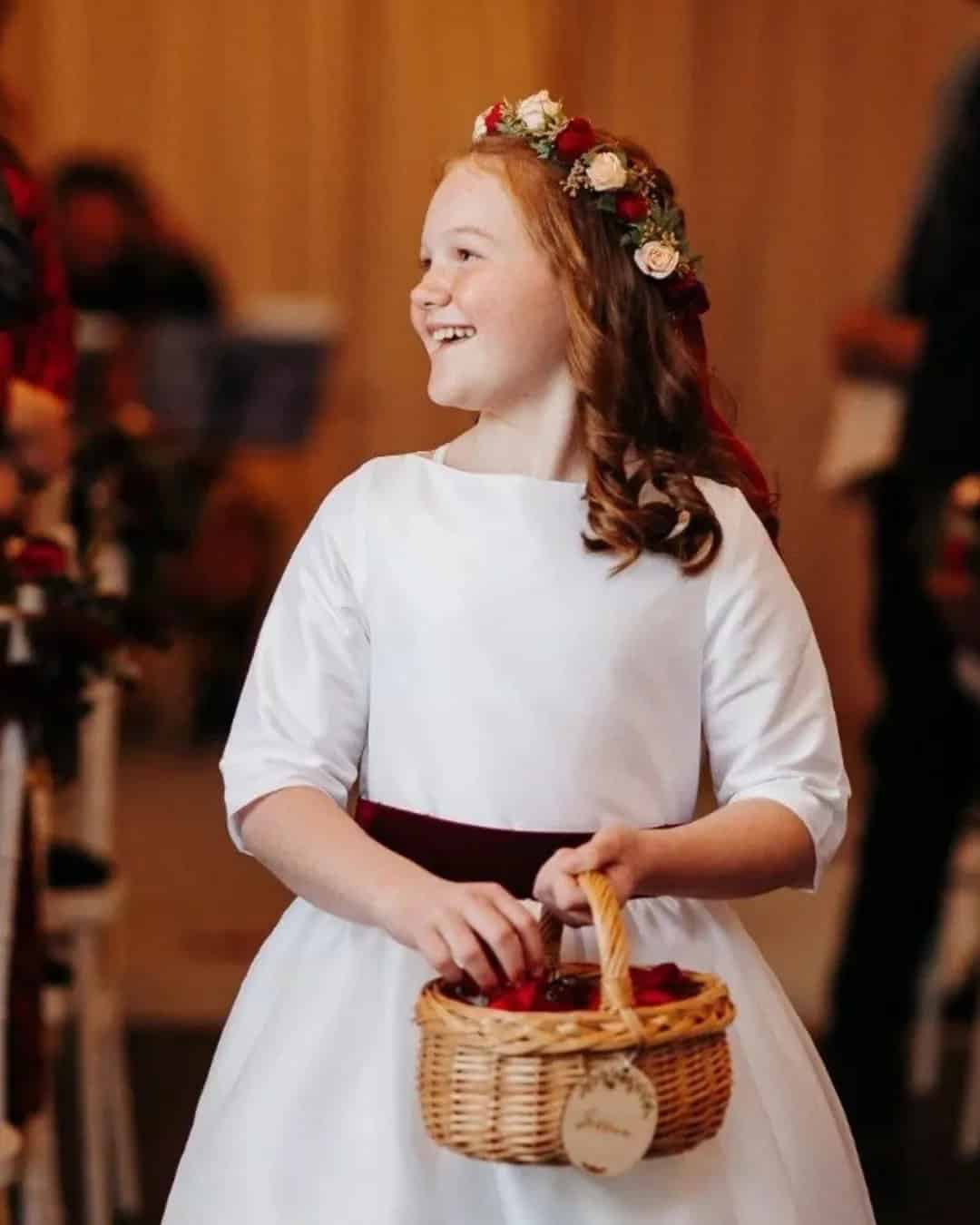 Wicker Basket For A Flower Girl