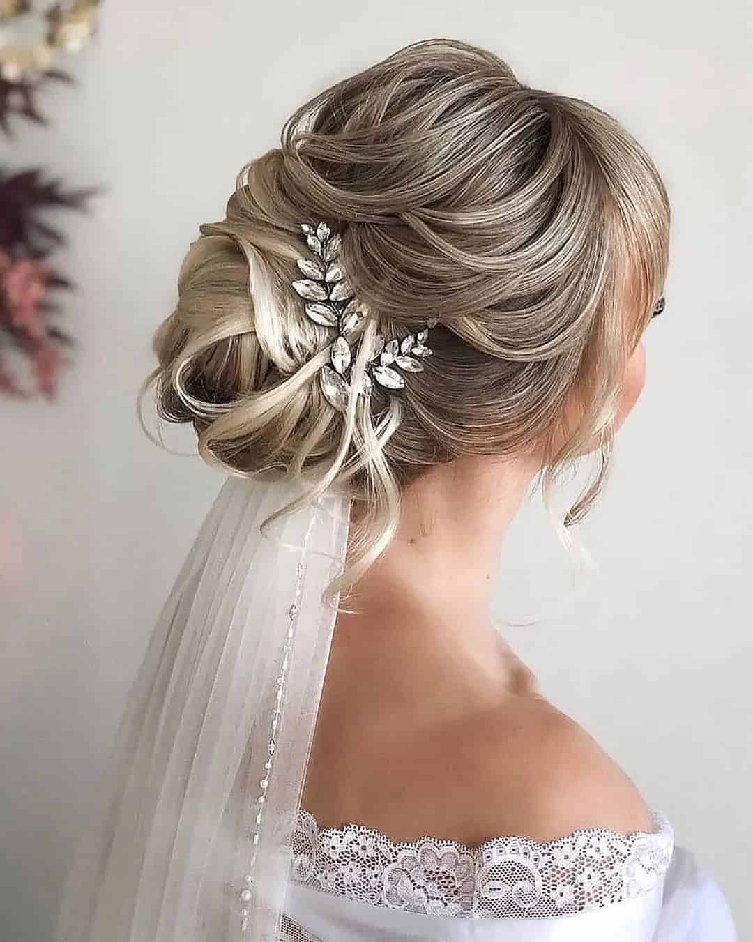 Updo with Veil Placement