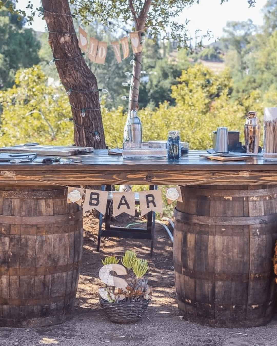 Classic Rustic Side Tables For Drinks