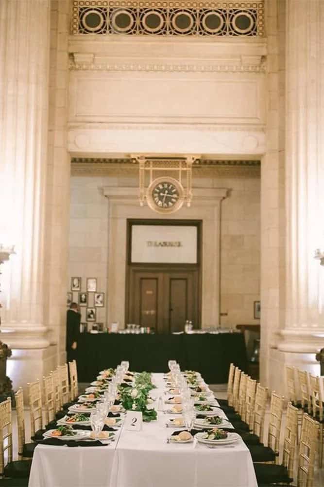 Refined Scenery For The Wedding In The Museum