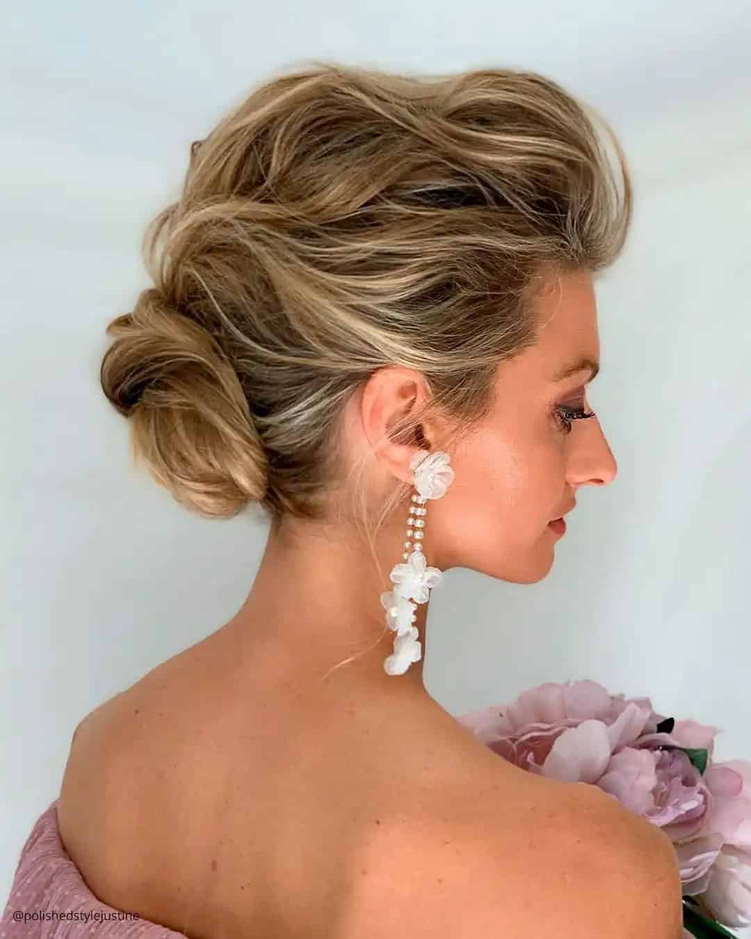 Swept-Back Low Bun Hairstyles