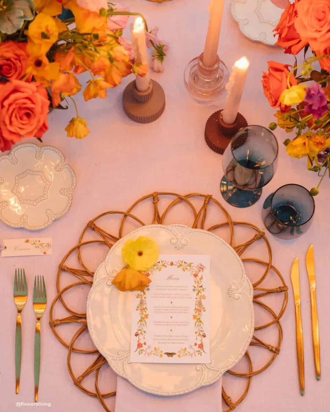 Table Setting Wedding Decorations