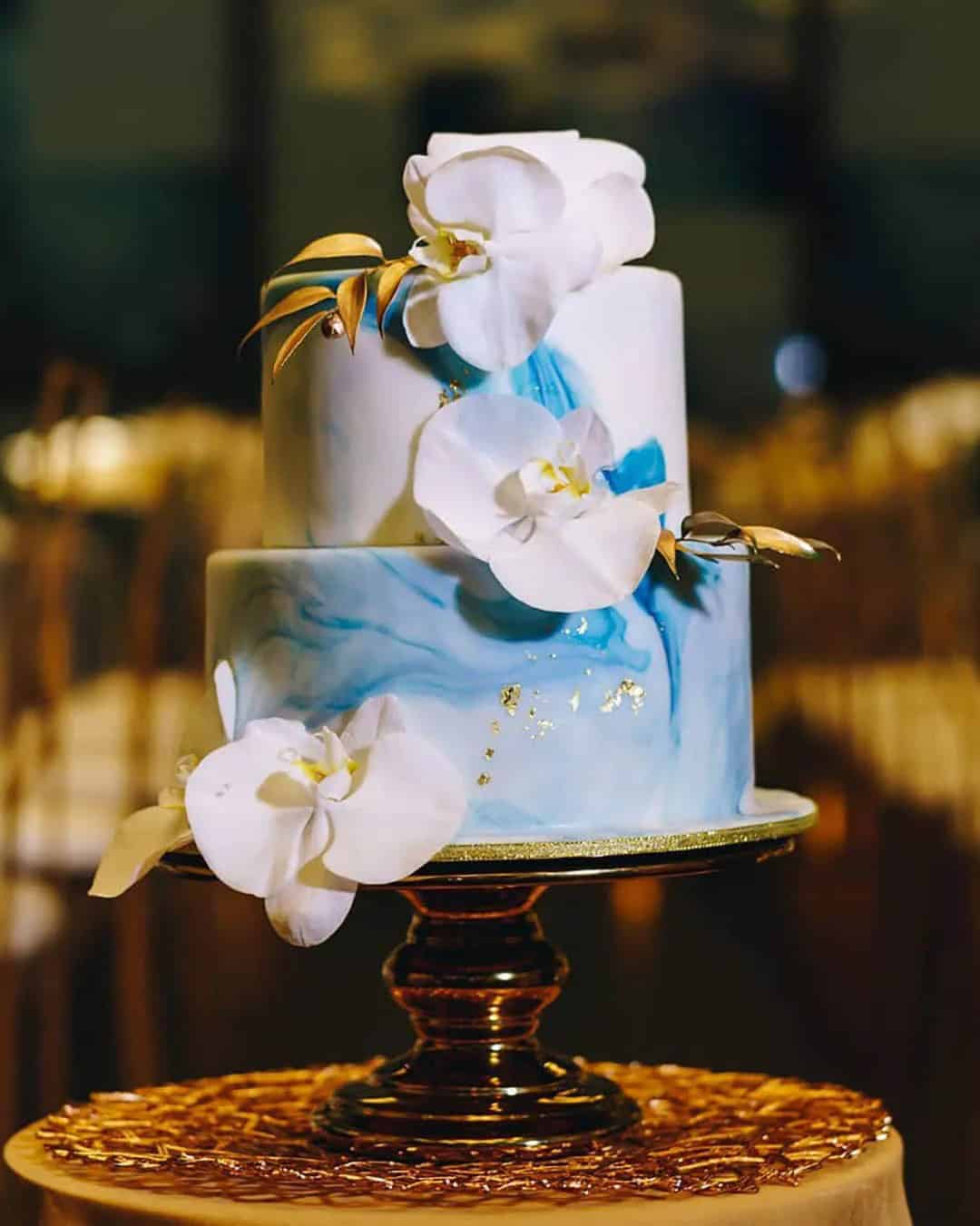 Blue And White Wedding Cakes