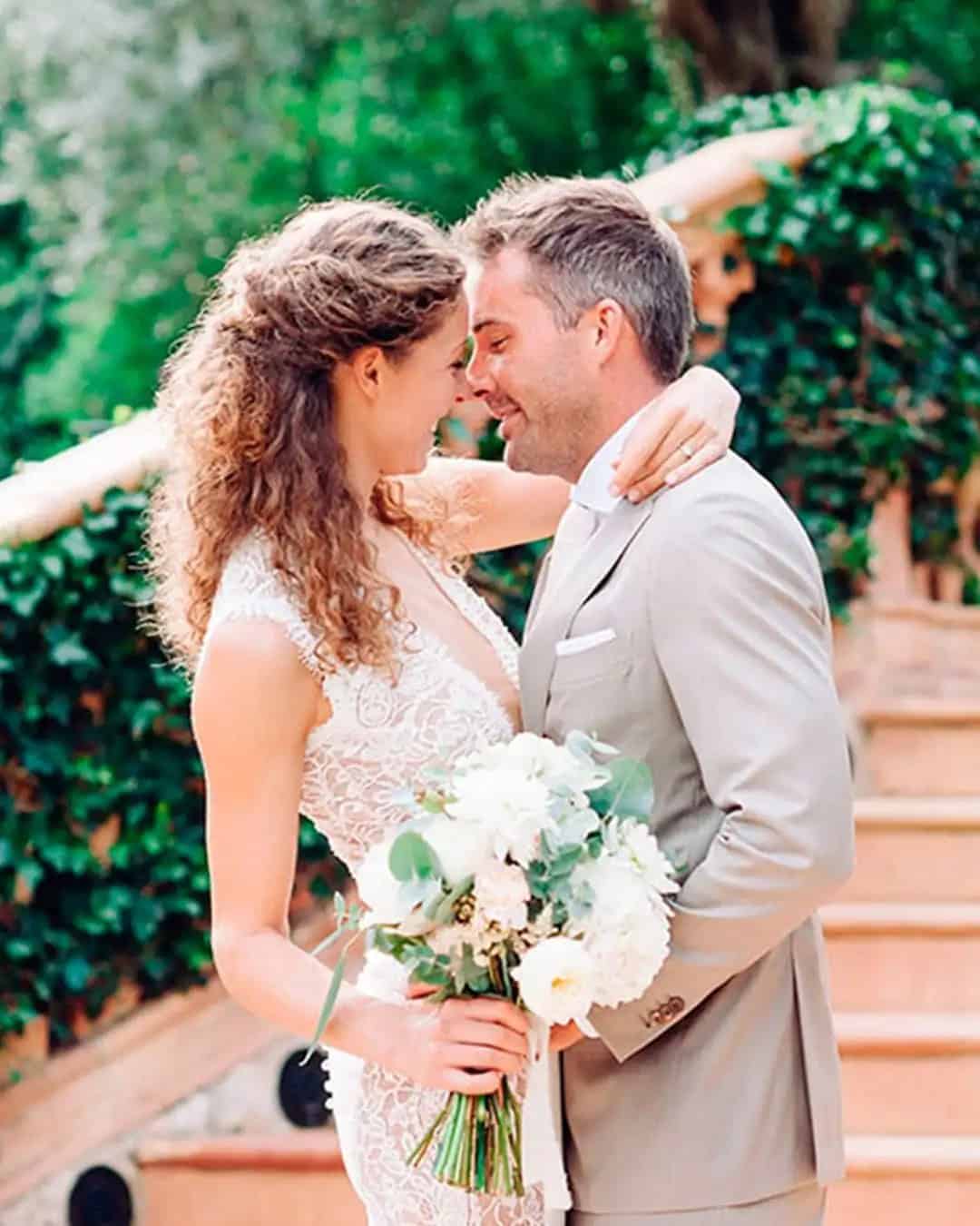 Gentle Embrace Of The Bride And Groom