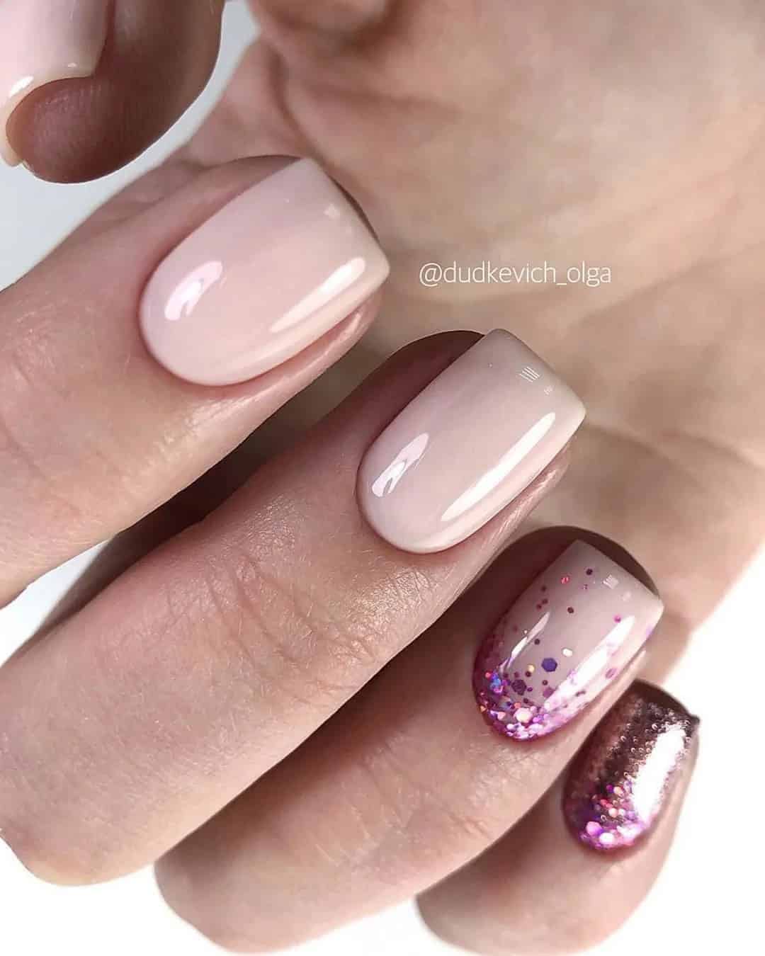 Glitter Wedding Nails