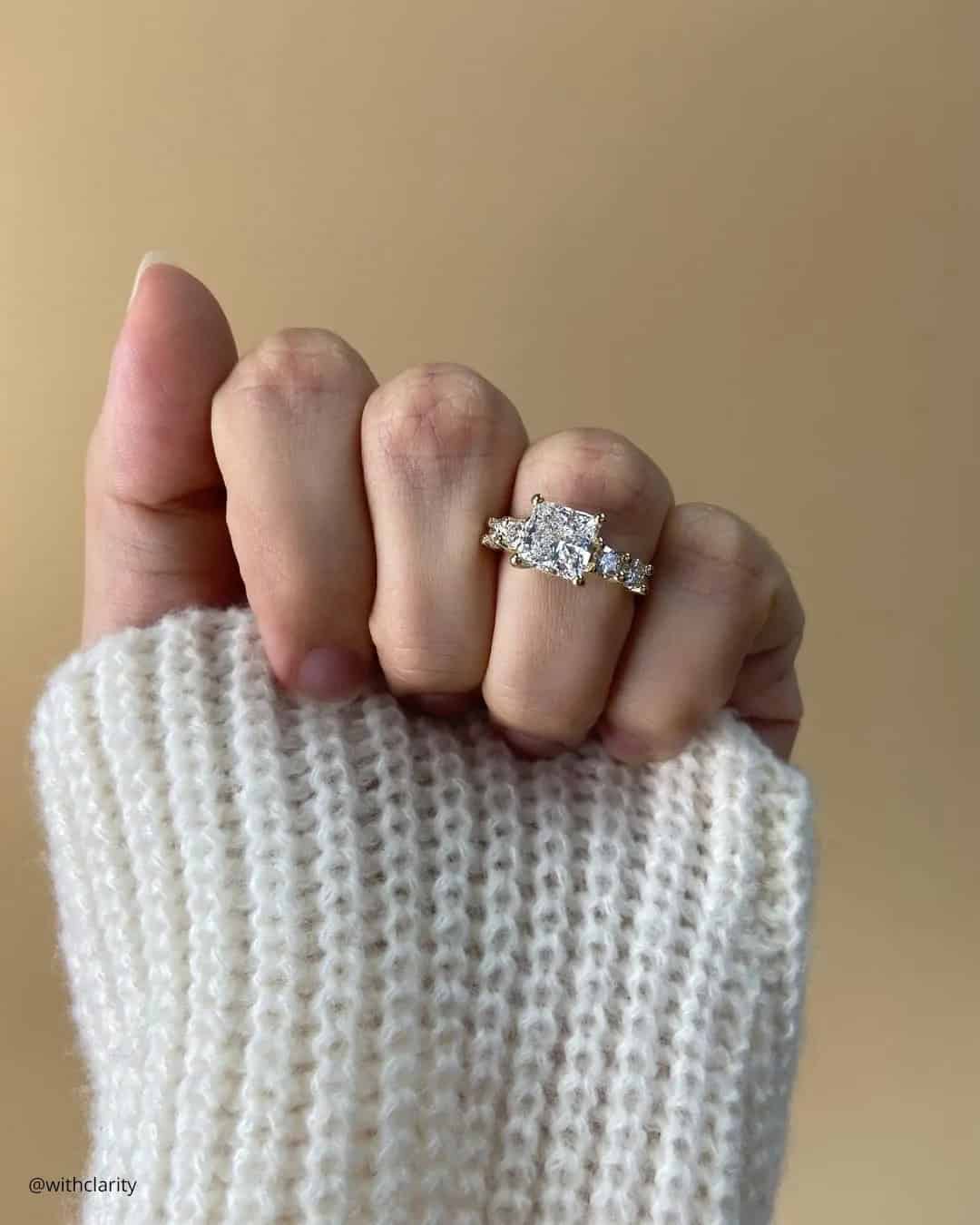 Simple Engagement Rings With Princess Cut Diamond