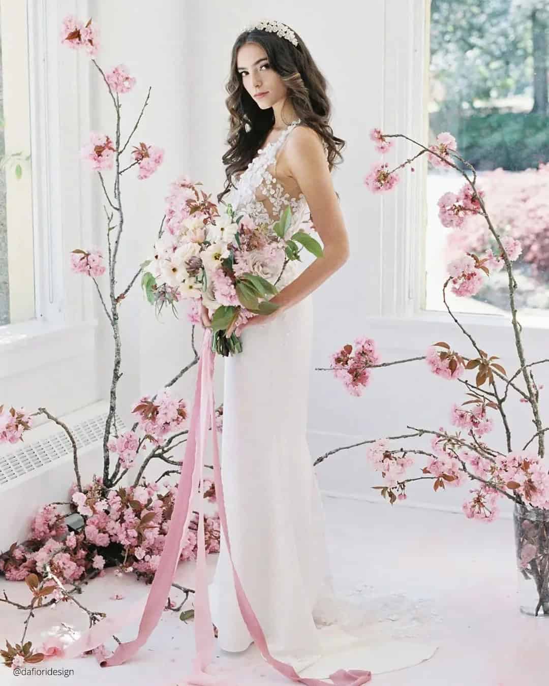 Wedding Bouquets With Cherry Blossoms