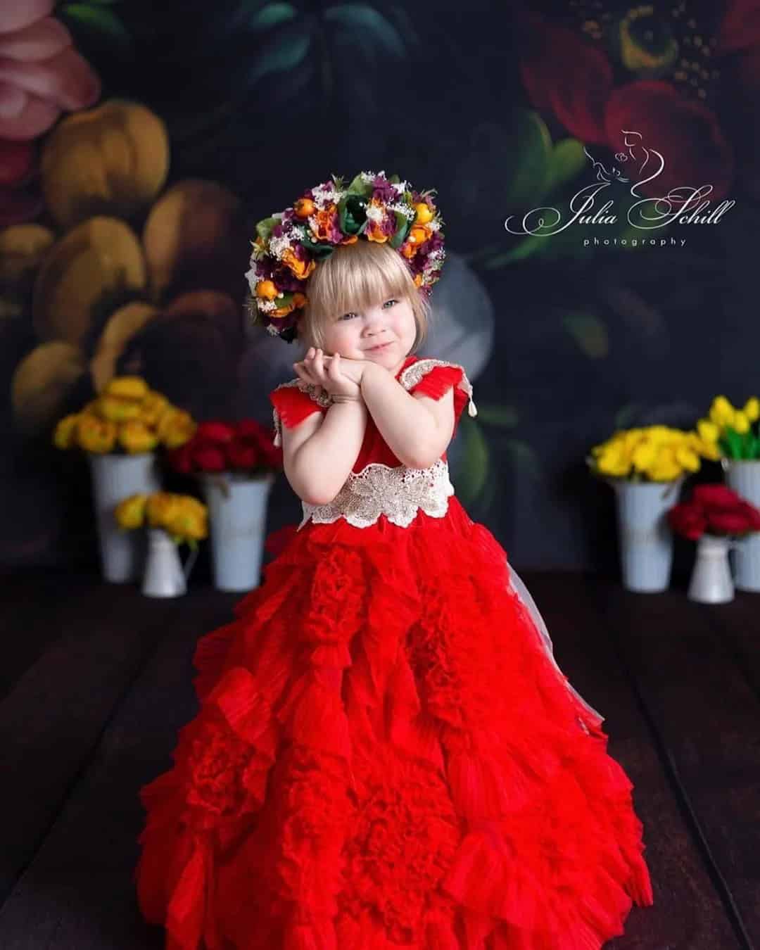 Red Flower Girl Dresses