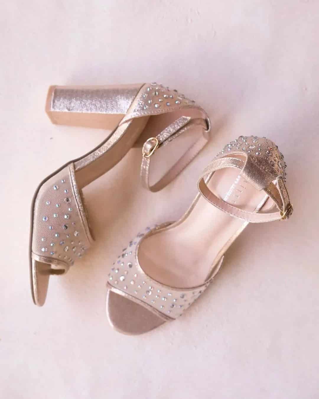 Blush Block Heel Shoes