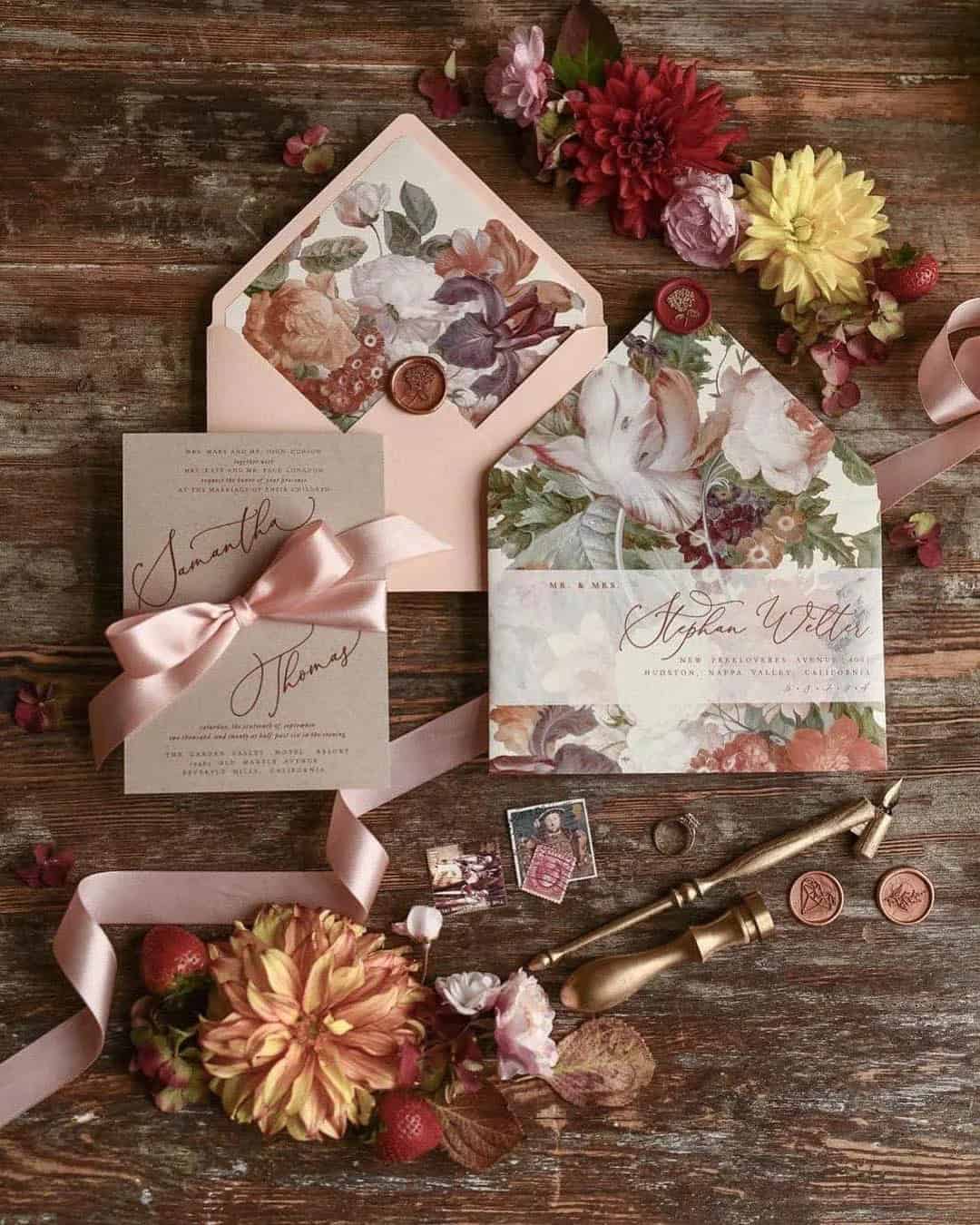 Fall Wedding Invitation Packages