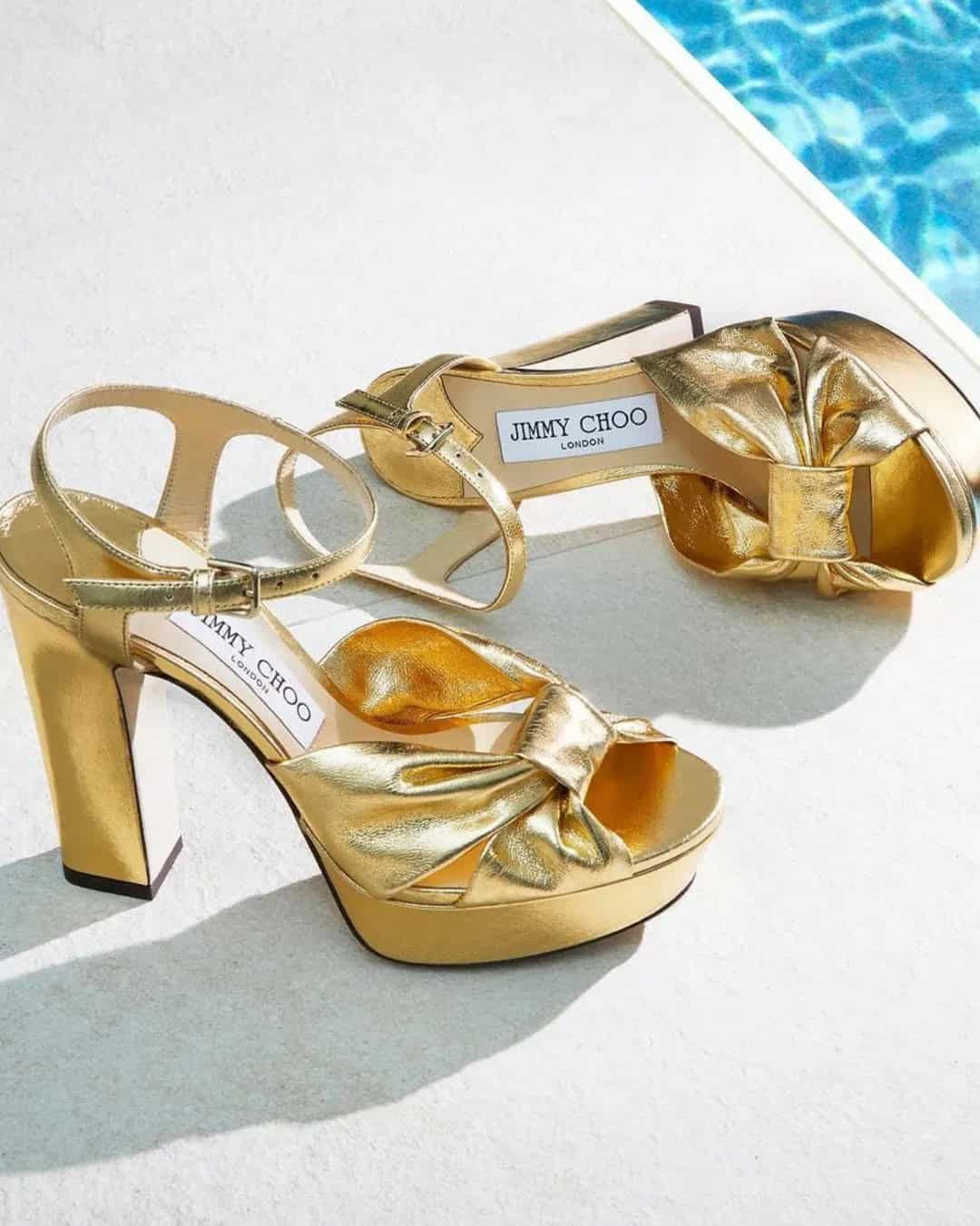 Bridesmaid Shoes In Gold