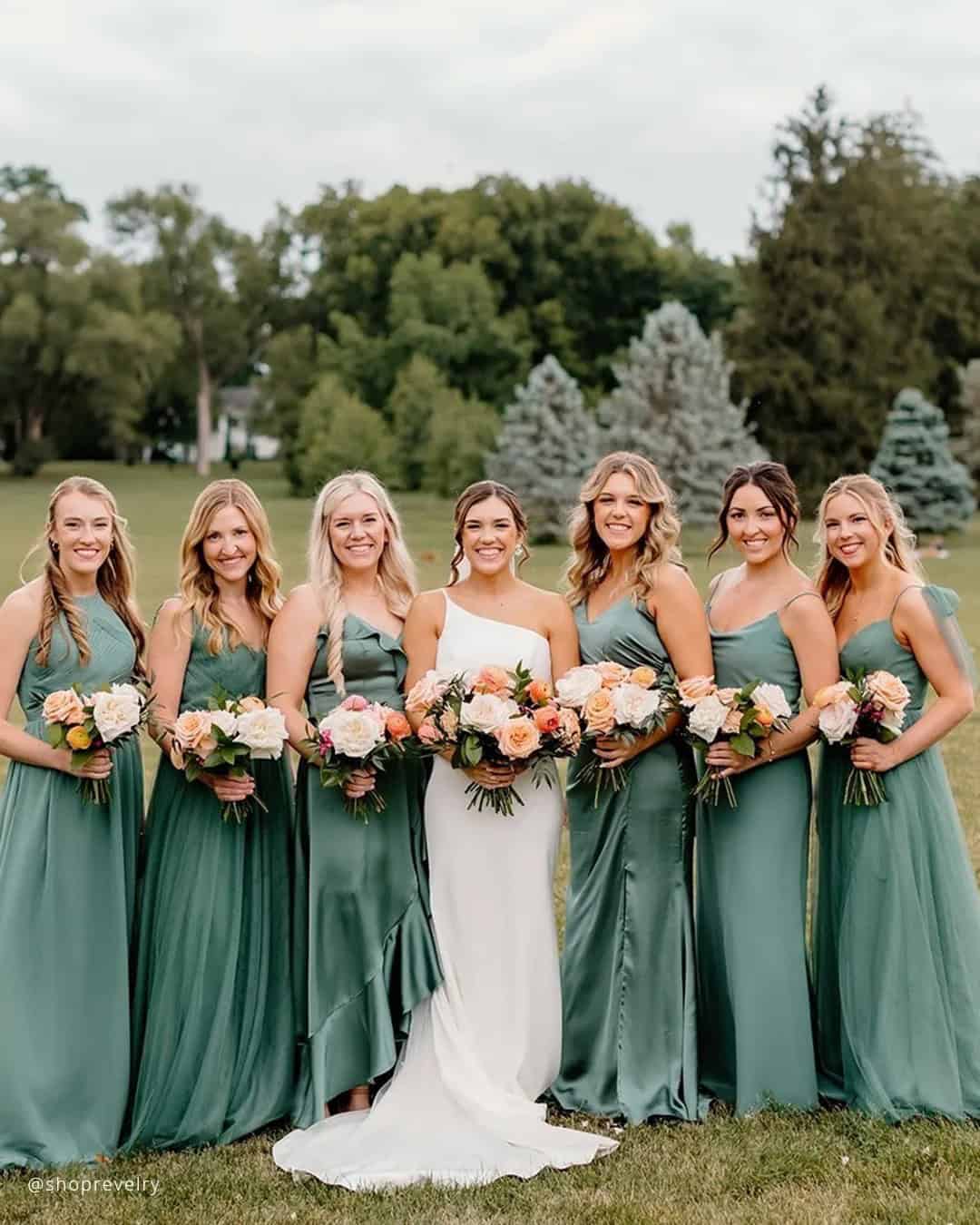 Chiffon Sage Green Bridesmaid Dresses