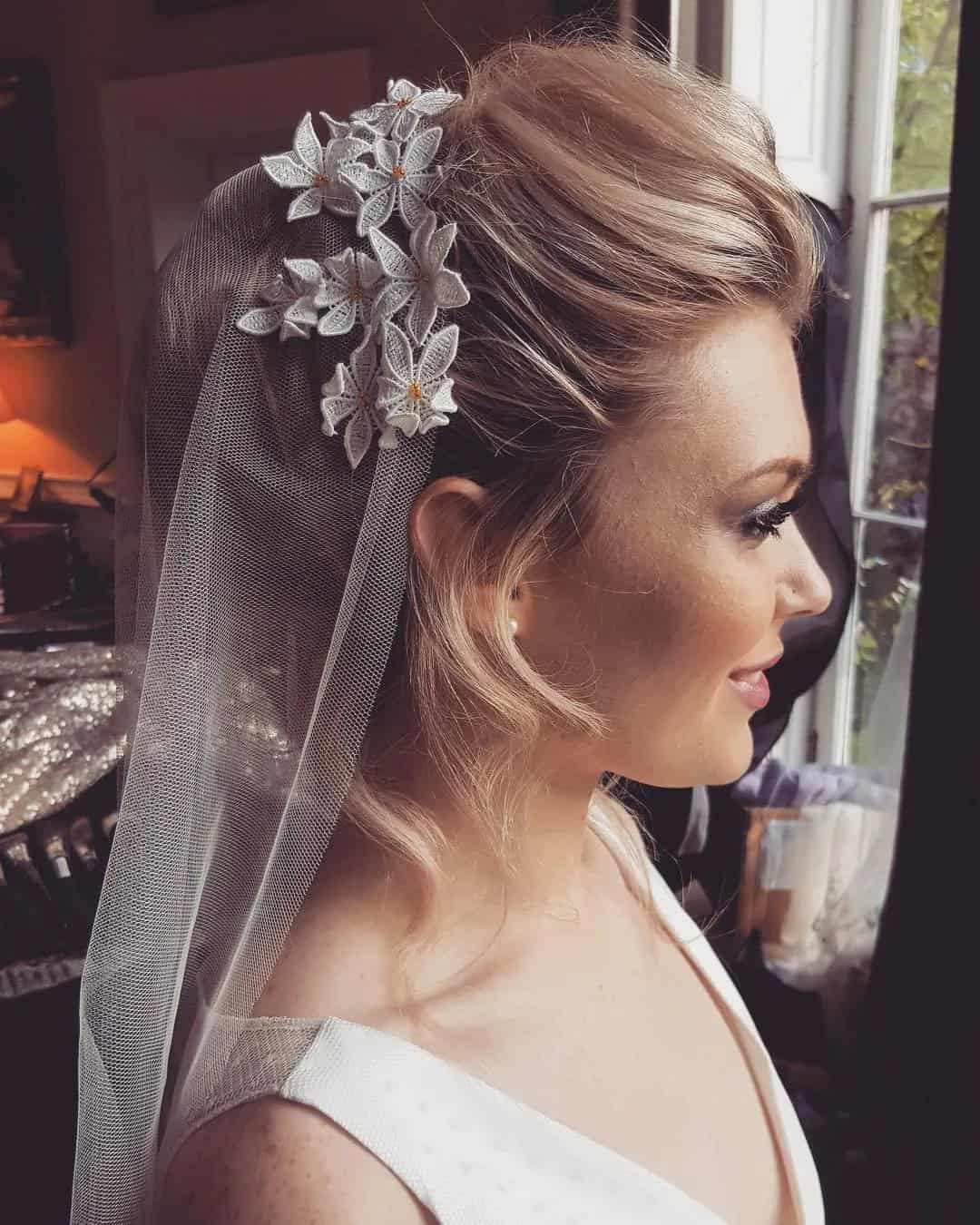 Wedding Hairstyles For Short Hair With Veil