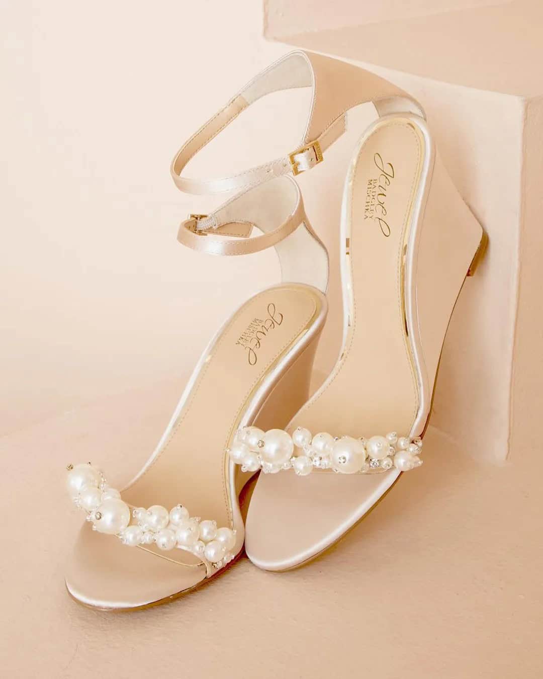 Wedge Badgley Mischka Bridal Shoes