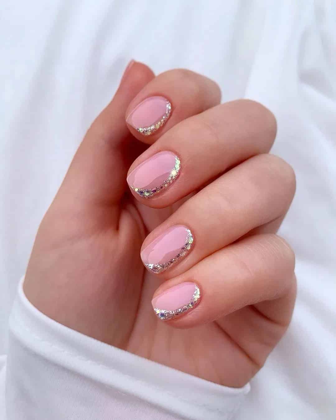 Glitter Bridal Nails