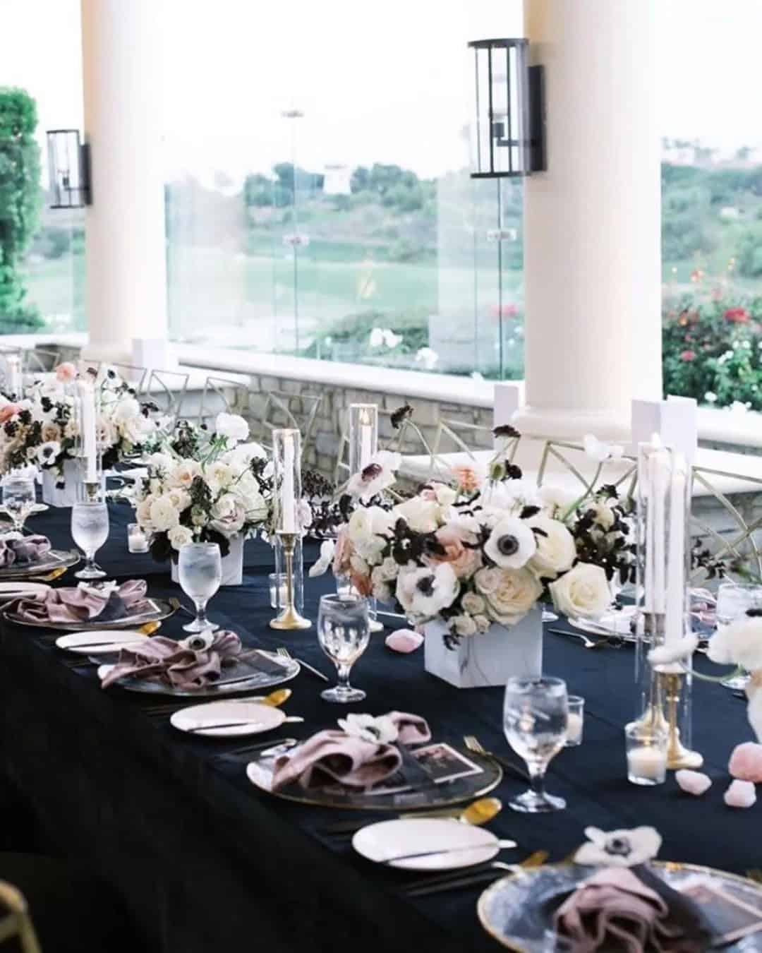 Black And White Flower Centerpieces