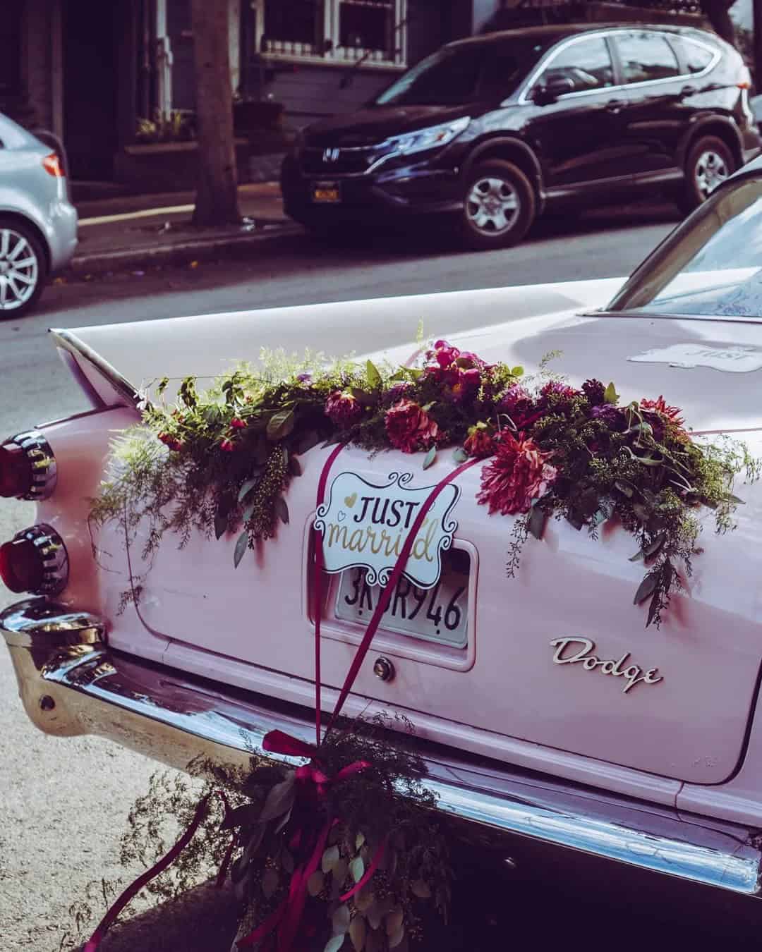 Just Married Sign For a Car