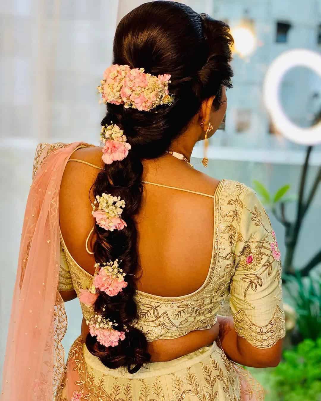 Modern Indian Wedding Hairstyles For Long Hair